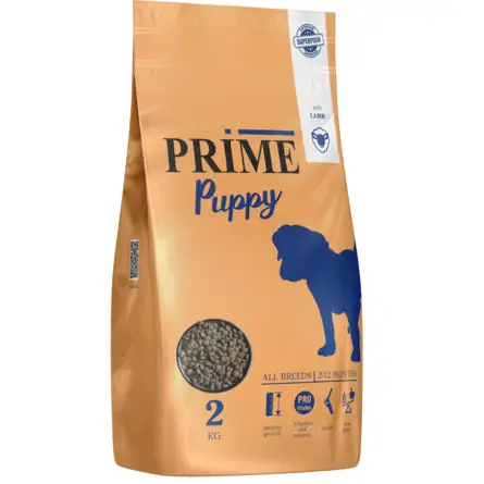 Купить prime puppy сухой корм для щенков всех пород с ягненком