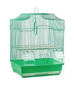 Купить №1 клетка для птиц фигурная укомплектованная, зеленая