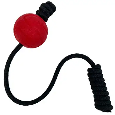 Mr.Kranch игрушка для собак Мяч на шнуре  красный