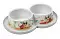 Moderna двойная нескользящая миска с защитой от муравьев Trendy Dinner, белая