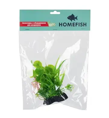HOMEFISH Платицериум растение для аквариума пластиковое с грузом