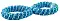Mr.Kranch игрушка для собак плетеное кольцо восьмерка голубая #2