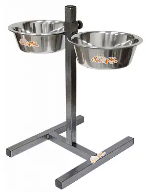 Зооник Миски металлические на регулируемой подставке для собак и кошек